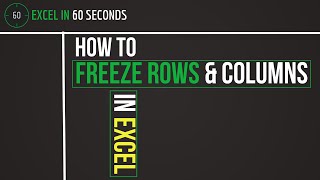 How to Freeze Rows and Columns in Excel
