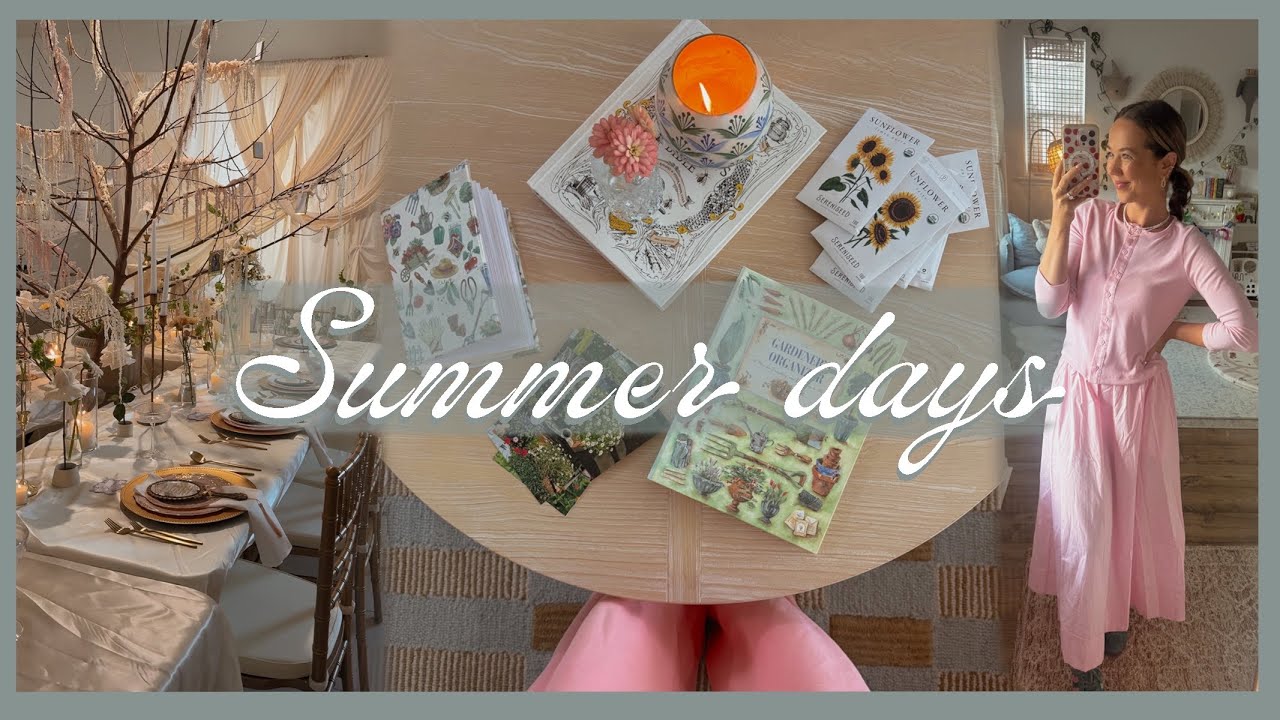 SUMMER DAYS | fancy dinner party, errands, cooking, & fall garden prep!