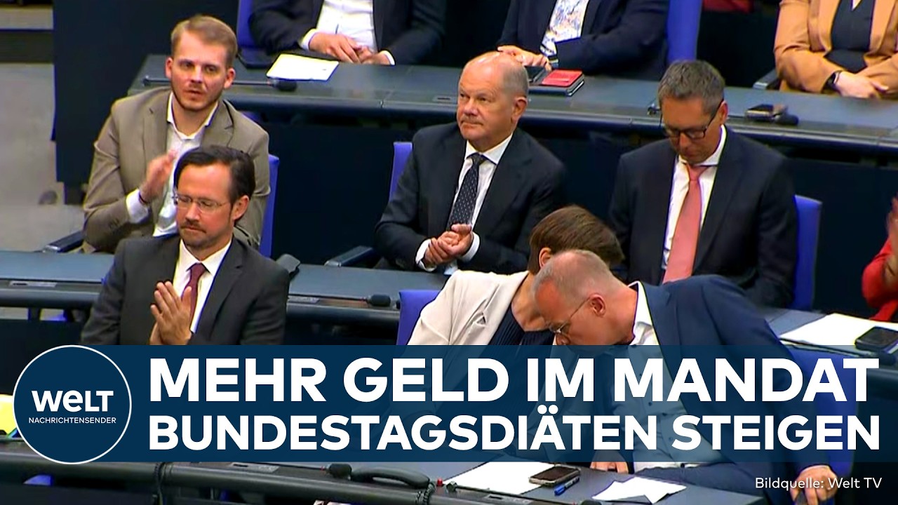 DEUTSCHLAND: Diäten steigen erneut! Bundestagsabgeordnete verdienen künftig 12.000 Euro monatlich