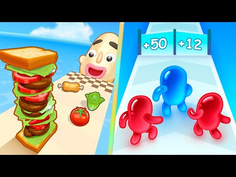 Sandwich Runner Vs Join Blob Clash 3D New Level Gaming Mobile Walkthrough Gameplay Update Pro IP8G3L