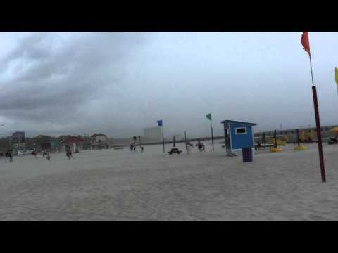 Very strong wind with Incoming Rain by the beach caught on video
