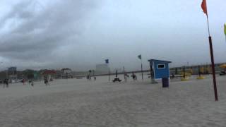 Very strong wind with Incoming Rain by the beach caught on video