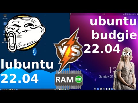 Lubuntu 22.04 vs Ubuntu Budgie 22.04: : RAM Usage