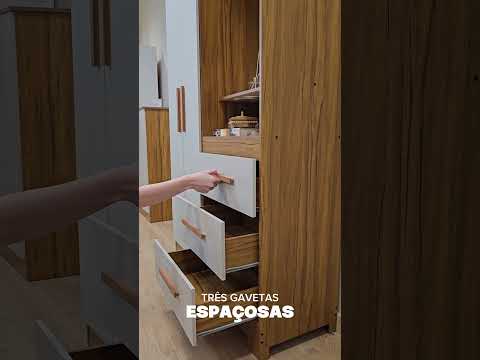 Video thumbnail of Guarda Roupa Notável Móveis NT 6020 2 Portas e 3 Gavetas