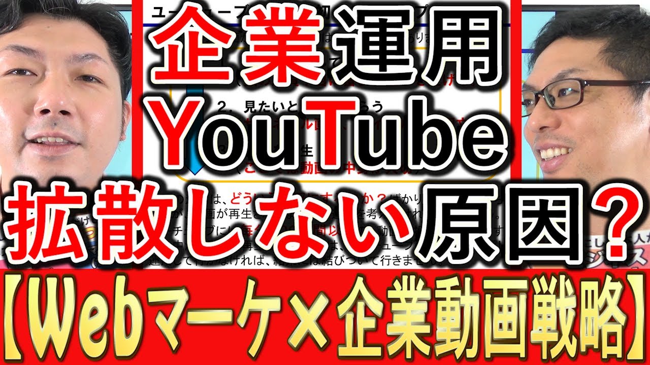 企業YouTubeの再生数が増えない原因を解説する動画のサムネイル