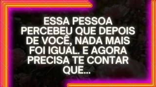 EXISTE UMA COISA QUE ESSA PESSOA PRECISA TE AGRADECER. VOCÊ MUDOU ALGO QUE PARECIA IMPOSSÍVEL..