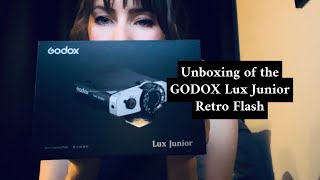 Unboxing of the Godox Lux Junior Retro Film Camera Flash // 35mm Photography
