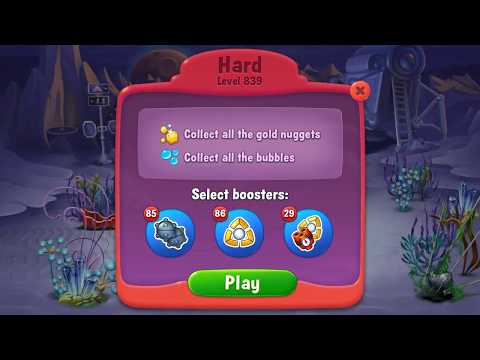 Fishdom HARD level 839 Gameplay (iOS Android)