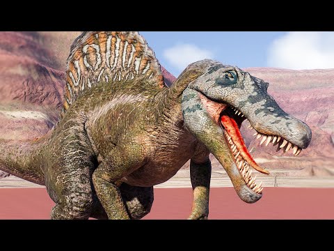 SPINOSAURUS vs ALL LARGE CARNIVORES DINOSAURS IN SOUTHWEST USA - Jurassic World Evolution 2