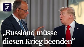 Merz sieht Chance auf gemeinsame neue US-EU-Sanktionen gegen Russland