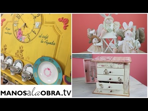 ManosalaObraTv Program 5 - Vintage Furniture - Stencils - Recycling - Soft Doll Making
