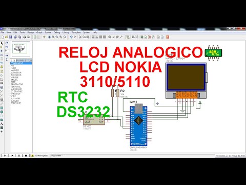 RELOJ ANALOGICO LCD NOKIA 3310/5110||RTC DS3232||LCD5110_Graph.h||RTClib.h||ARDUINO NANO