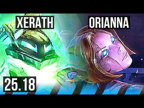 XERATH vs ORIANNA (MID) | 13/1/13, Legendary, 50k DMG | KR Master | 25.18