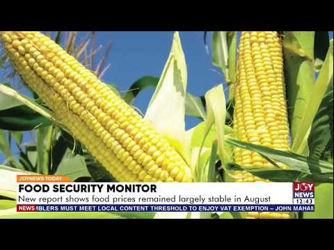 Food Security Monitor: New report shows food prices remained largely stable in August