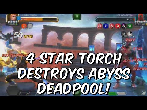 4 Star Human Torch Viable For Abyss Of Legends Deadpool! - Marvel Contest of Champions