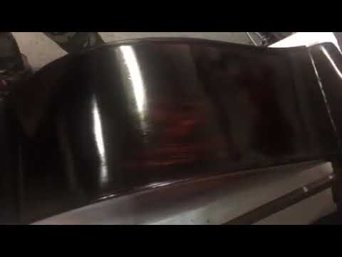 Brown Engelhardt bass being made very dark brown