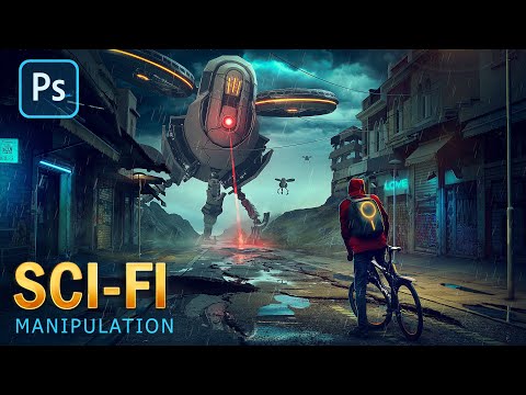 "Cyber Drones" Sci-fi Photo Manipulation Speed Art | Photoshop Tutorial