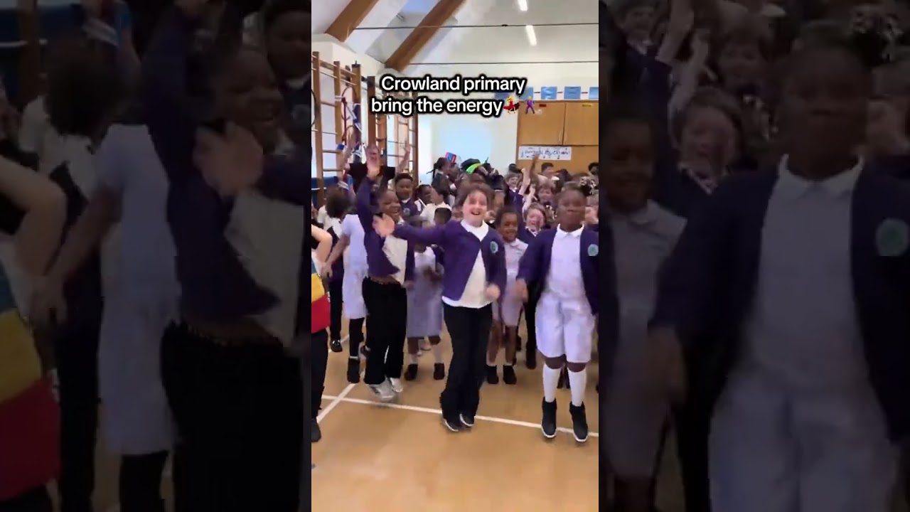 I visited crowlandprimaryschool where they definitely brought the energy 🔥🔥❤️ Want me to visit