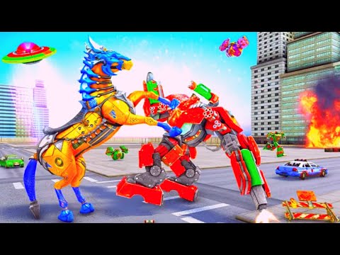 Horse Robot Car Space Robot Transform Wars Horse Robot City Rescue Mission Android Gameplay By Games