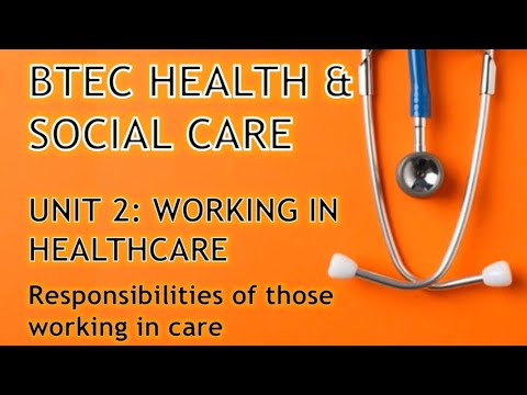 ⏱ BTEC Health & Social Care: Unit 2 - working in care - responsibilities of working in care (A3)