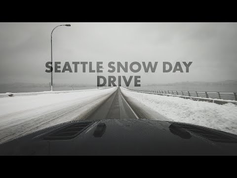 Driving into Seattle, WA after the February 2021 snow storm