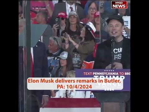 Elon Musk at Trump rally in Butler: I'm dark MAGA, Just be a pest to everyone, Fight, fight, vote