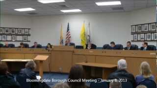 preview picture of video 'Bloomingdale Borough Council Reorganization Meeting - January 8th, 2013'