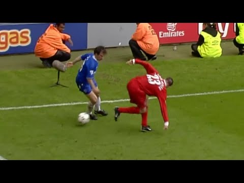 Jamie Carragher breakdancing for Gianfranco Zola