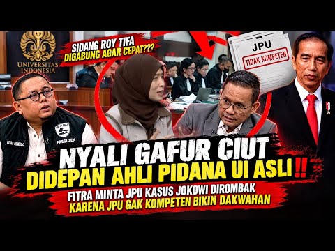 NGAKU NGEFANS, GOFUR KICEP GK BERANI LAWAN AHLI HUKUM UI - INI RENCANA GOFUR BUAT HEBOH DISIDANG ROY