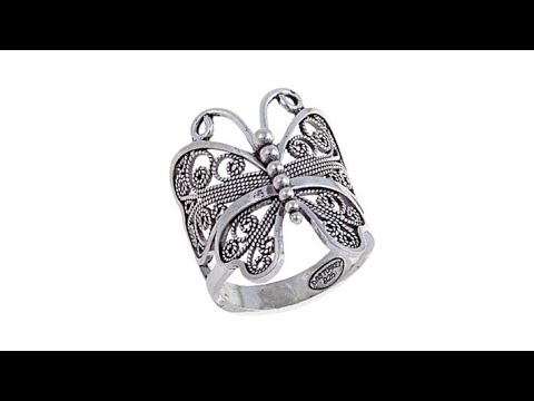 Ottoman Silver Jewelry Collection "Butterfly" Ring