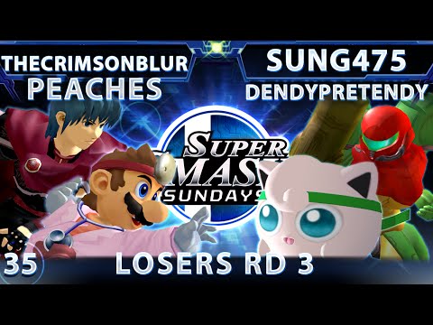 SSS 35 - Peaches & CrimsonBlur (Red) Vs. DendyPretendy & SUNG475 (Green) SSBM Losers Round 3 - Smash