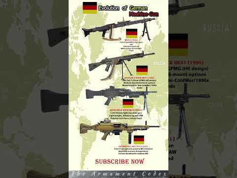 MG3 → HK21 (modernized) → HK MG4 → Rheinmetall MG5: German MG Evolution 💥 #shorts  #subscribe #army