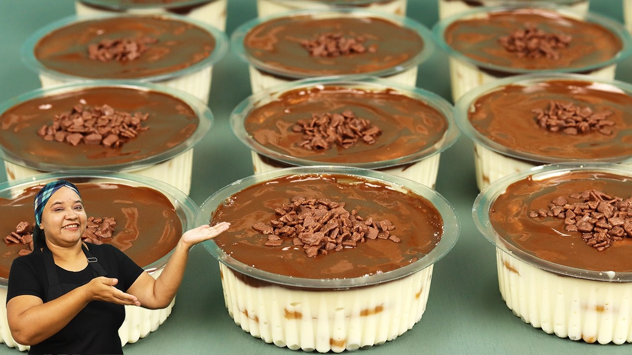 Não fico sem Dinheiro com esse Pavê de Leite Ninho no Pote ! Cremoso Fácil de Fazer e Vende Muito!