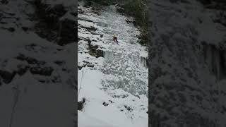 preview picture of video 'Ice climbing Kinzua Dam'