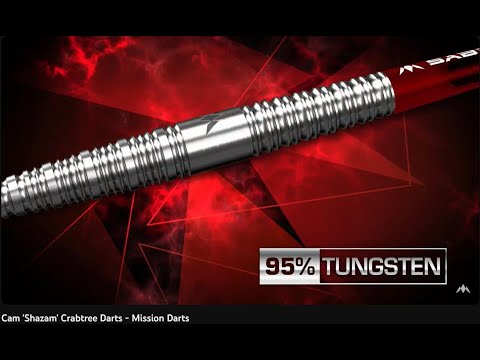 (D DART STORE) MISSION STEEL TIP DART - Cam Crabtree NATURAL 95% Tungsten Steel Darts #MISSIONDARTS