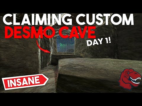 Claiming Custom Desmo Cave Day 1 On A Capped Server  - ARK PVP