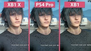 Final Fantasy XV – Xbox One X vs. PS4 Pro vs. Xbox One High Mode Graphics Comparison