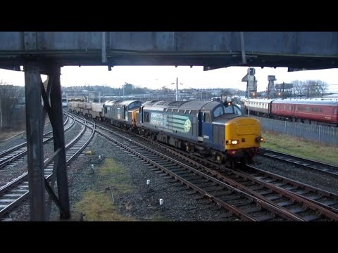 DRS 37611+37038. 6C53. Carnforth. 22/01/14