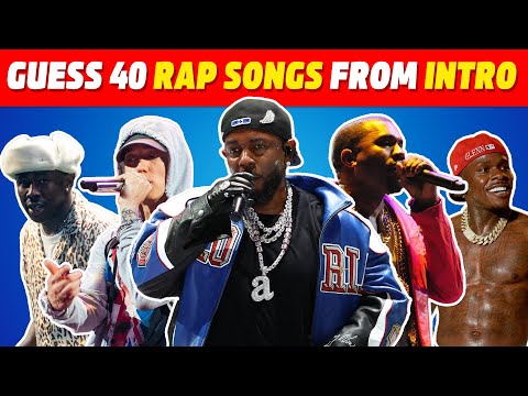 Guess 40 Rap songs from the intro | Guess the song quiz | Rap Songs Quiz 2025 | Eminem, Ye, Kendrick