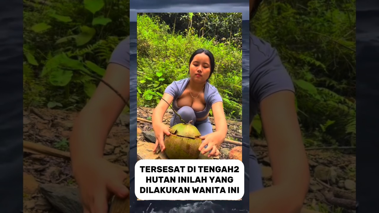 TERSESAT DI TENGAH HUTAN MINUM KELAPA