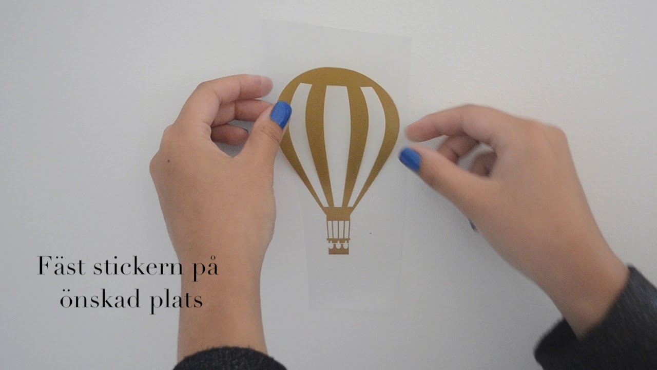 Watch video Wallsticker - Applicering, Hot Air Balloon Now Wallsticker - Applicering, Hot Air Balloon