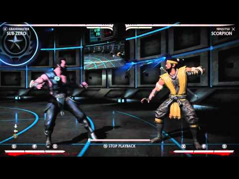 Grandmaster Sub-Zero 61% Corner Combo (with X-Ray)