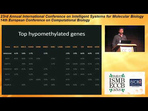 Pancancer analysis of DNA methylation-driven...  - Olivier Gevaert - Highlights - ISMB/ECCB 2015