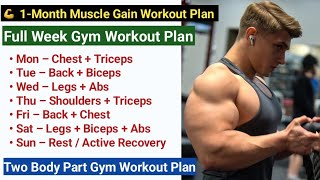 كورس Full Week Gym Workout Plan