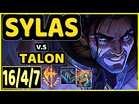 SKT T1 FAKER (SYLAS) vs TALON - 16/4/7 KDA MID GAMEPLAY - KR Ranked GRANDMASTER