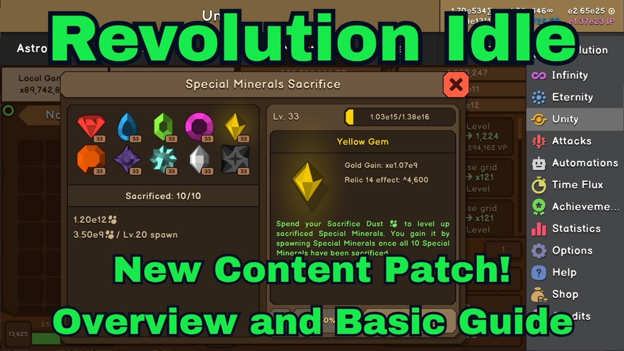 Revolution Idle - New Content Patch! Overview and Basic Guide