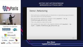 PyParis 2018 – Jupytext: Edit Jupyter notebooks represented as Python scripts