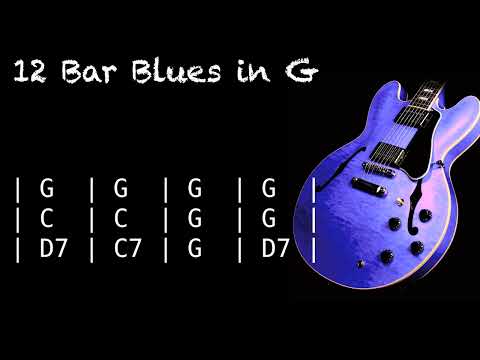 12 Bar Blues Backing Track in G - New for 2022