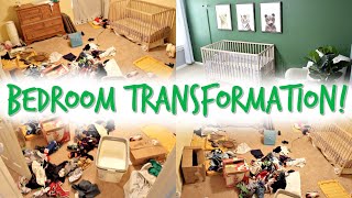MASSIVE BEDROOM CLEAN + MAKEOVER! MESSY ROOM TRANSFORMATION! EXTREME CLEANING MOTIVATION! DECLUTTER!
