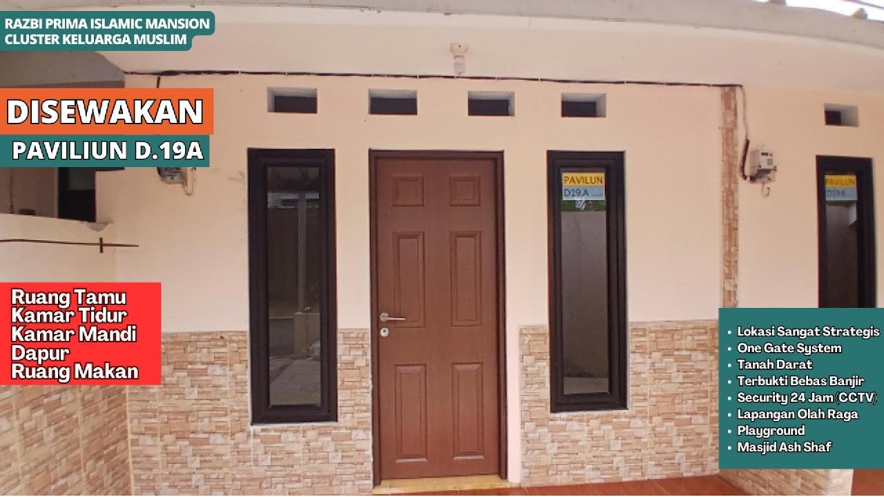 Muslim Family Cluster House Furnished Near Toll Grand Wisata Bekasi